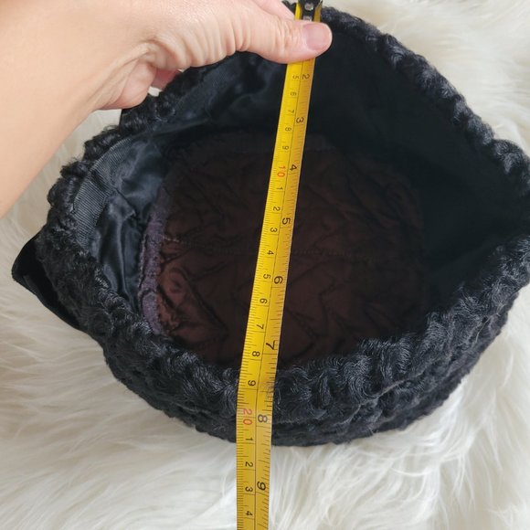 Black Vintage Women's Winter Trapper Snow Hat One Size Business Formal Women - Picture 6 of 8